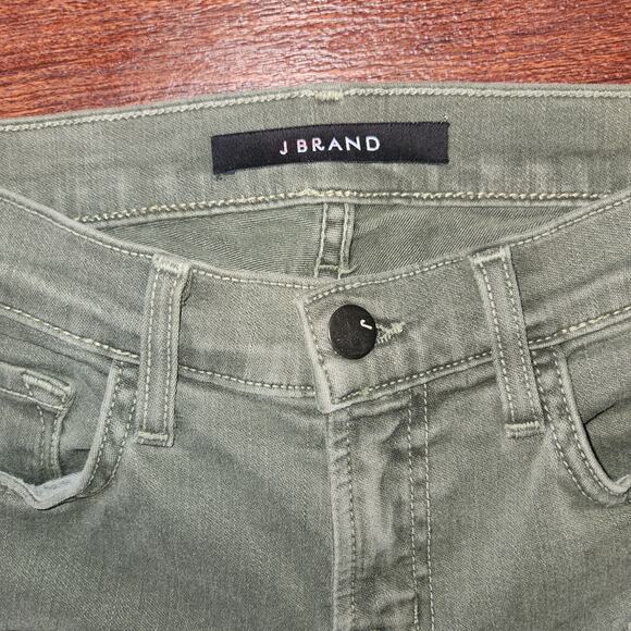 J Brand Roz Mid Rise Stitch Skinny Moto Jeans in Vintage Mantis, Size 24 - Picture 5 of 13
